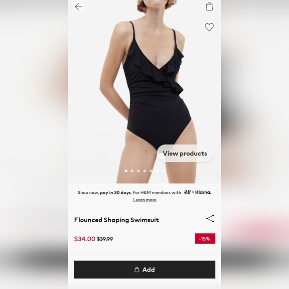 H&M Medium Navy One Piece - Picture 8 of 9